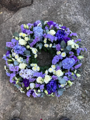 Purple & White Wreath