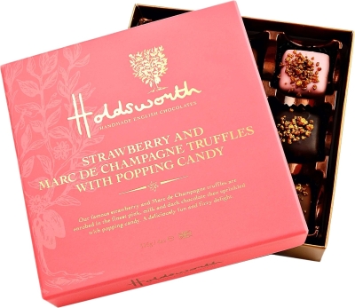 Strawberry Champagne Truffles (With popping candy)115g