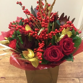 The Flower Box Choice Festive Handtied